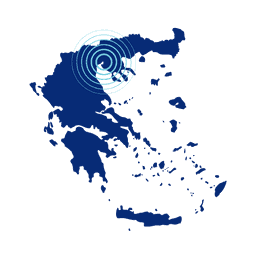 A simple map showing the shape of Northern Greece